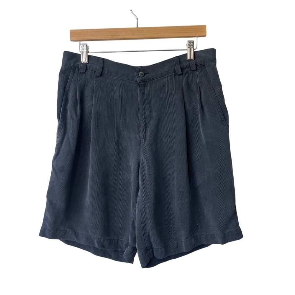 Tori Richard Mens Chino Shorts Size 32 Tencel Lyocell Flat Front 9" Inseam‎
